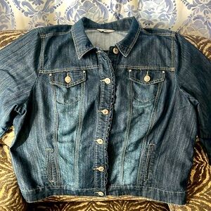 CJ banks womens jean jacket coat 2x